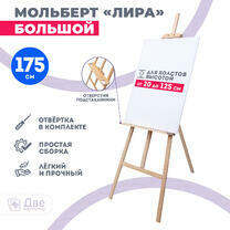Без бренда «Мольберт Две картинки лира с полочкой, 175 см» в Санкт-Петербурге