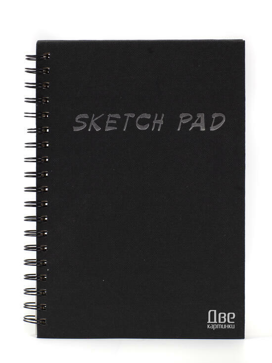 Тип товара Скетчбук для рисования на спирали 35 листов 160 гр (блокнот для рисования) черный твердая обложка