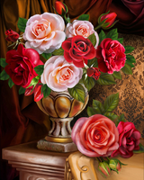 Без бренда «Букет роз в изящной вазе (20шт)» в Санкт-Петербурге