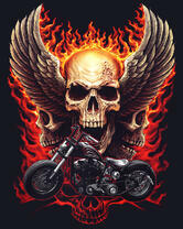 Без бренда «Коробка 20 шт: Пылающий череп с крыльями» в Санкт-Петербурге