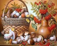 Без бренда «Коробка 20 шт: Корзина с грибами и рябиной» в Санкт-Петербурге