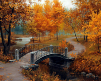 Без бренда «Коробка 20 шт: Осенний парк с мостом» в Санкт-Петербурге