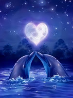 Без бренда «Дельфины под луной вида сердца (20шт)» в Санкт-Петербурге