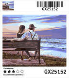 Картина по номерам 40x50 Первое свидание на берегу моря