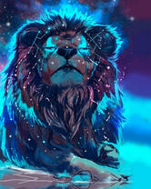 Звездный лев среди ночи