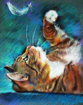 Без бренда «Котенок играет пером» в Санкт-Петербурге в интернет-магазине в Санкт-Петербурге Без бренда «Котенок играет пером» в Санкт-Петербурге