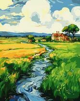 Маленькая деревушка у реки