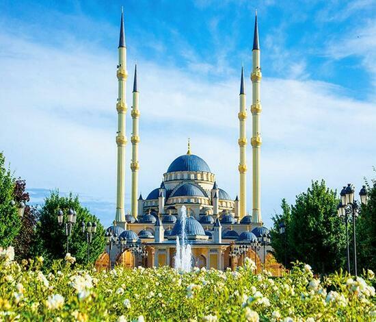 Алмазная мозаика 40x50 Мечеть в Чечне