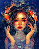 Без бренда «Девушка и карпы кои» в Санкт-Петербурге в интернет-магазине  в Санкт-Петербурге Без бренда «Девушка и карпы кои» в Санкт-Петербурге