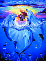 Дельфины и бабочки