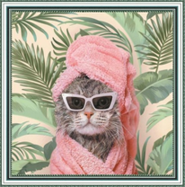 Без бренда «Кошечка в очках и розовых полотенцах» в Санкт-Петербурге