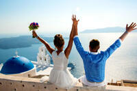 Картина по номерам «Новобрачные на море»