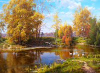 Без бренда «Осенний лес и берег реки» в Санкт-Петербурге