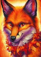 Без бренда «Хитрая лиса с осенним венком» в Санкт-Петербурге в интернет-магазине  в Санкт-Петербурге Без бренда «Хитрая лиса с осенним венком» в Санкт-Петербурге