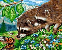 Без бренда «Еноты и бабочка на цветочной поляне» в Санкт-Петербурге