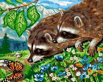 Без бренда «Еноты и бабочка на цветочной поляне» в Санкт-Петербурге