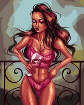 Без бренда «Девушка в нижнем белье с бокалом вина» в Санкт-Петербурге